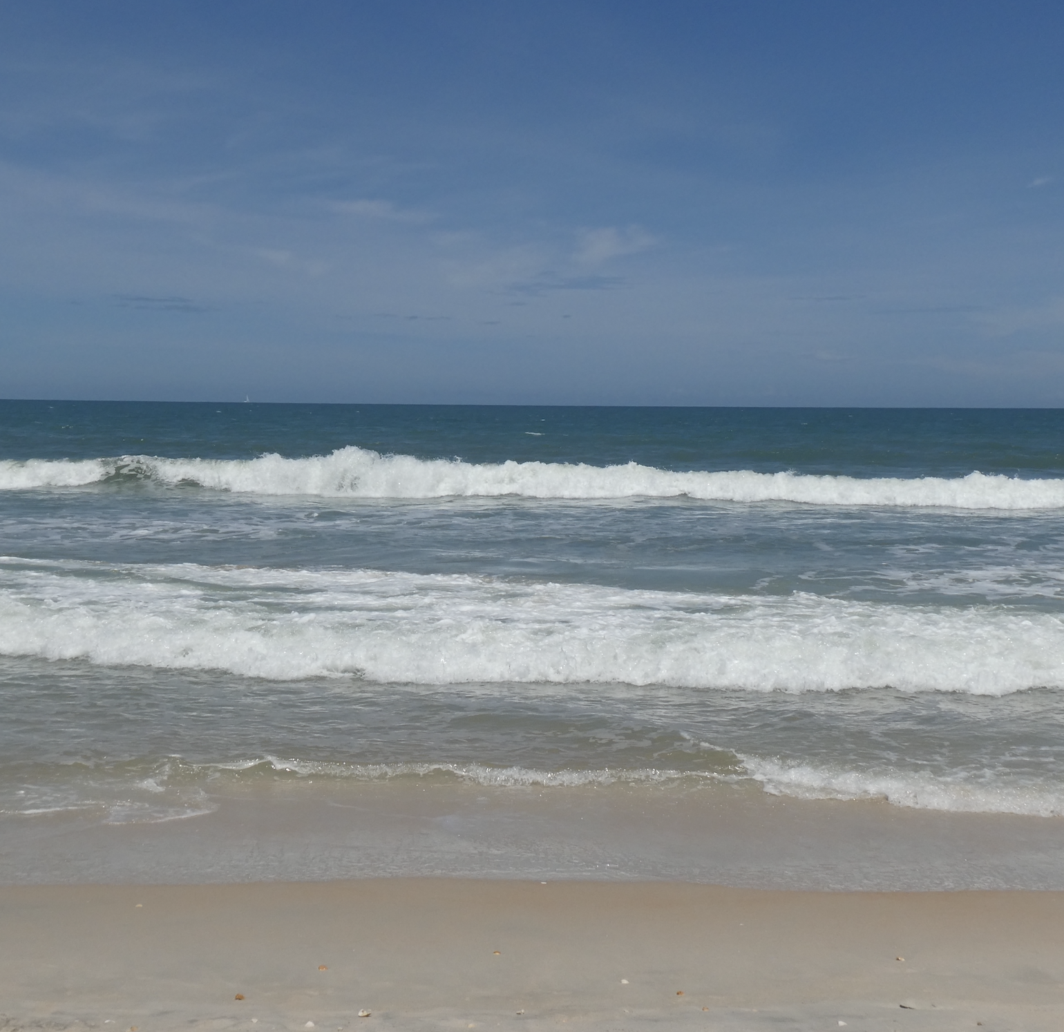 A good view of the ocean at the beach